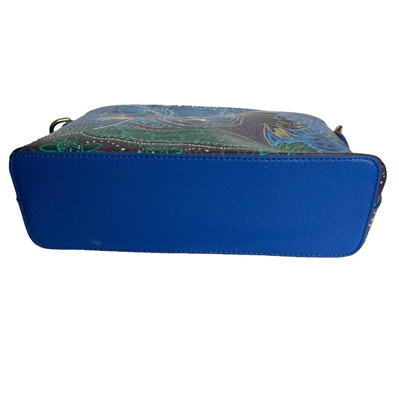 Breath of Life Bag Art Crossbody Shoulder by Leah Dorion Metis Artist Blue - Picture 4 of 7